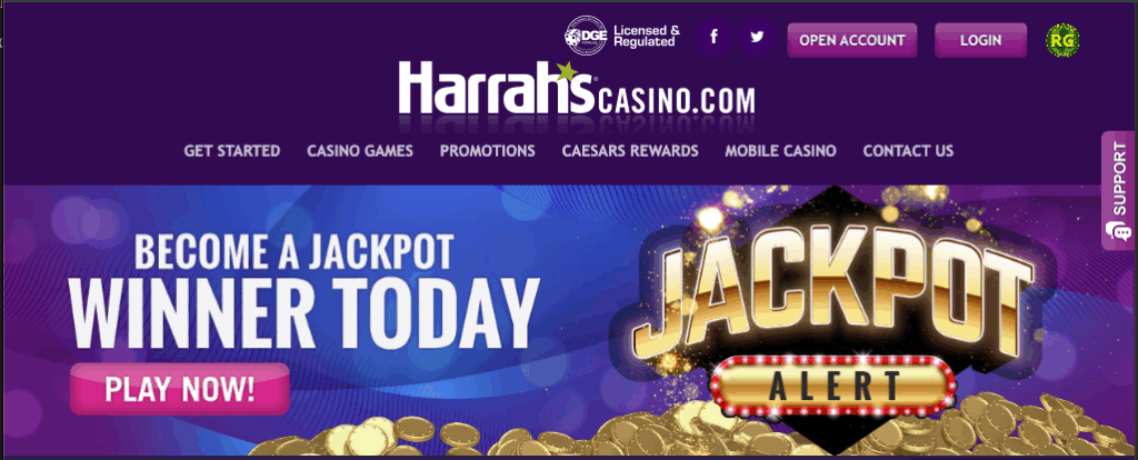 Harrah Casino desktop banner